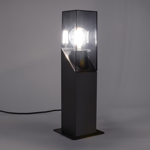 FORLIGHT Baliza Exterior IP54 LED 15W Gris Urbano E27 para Jardín, Camino, Entrada