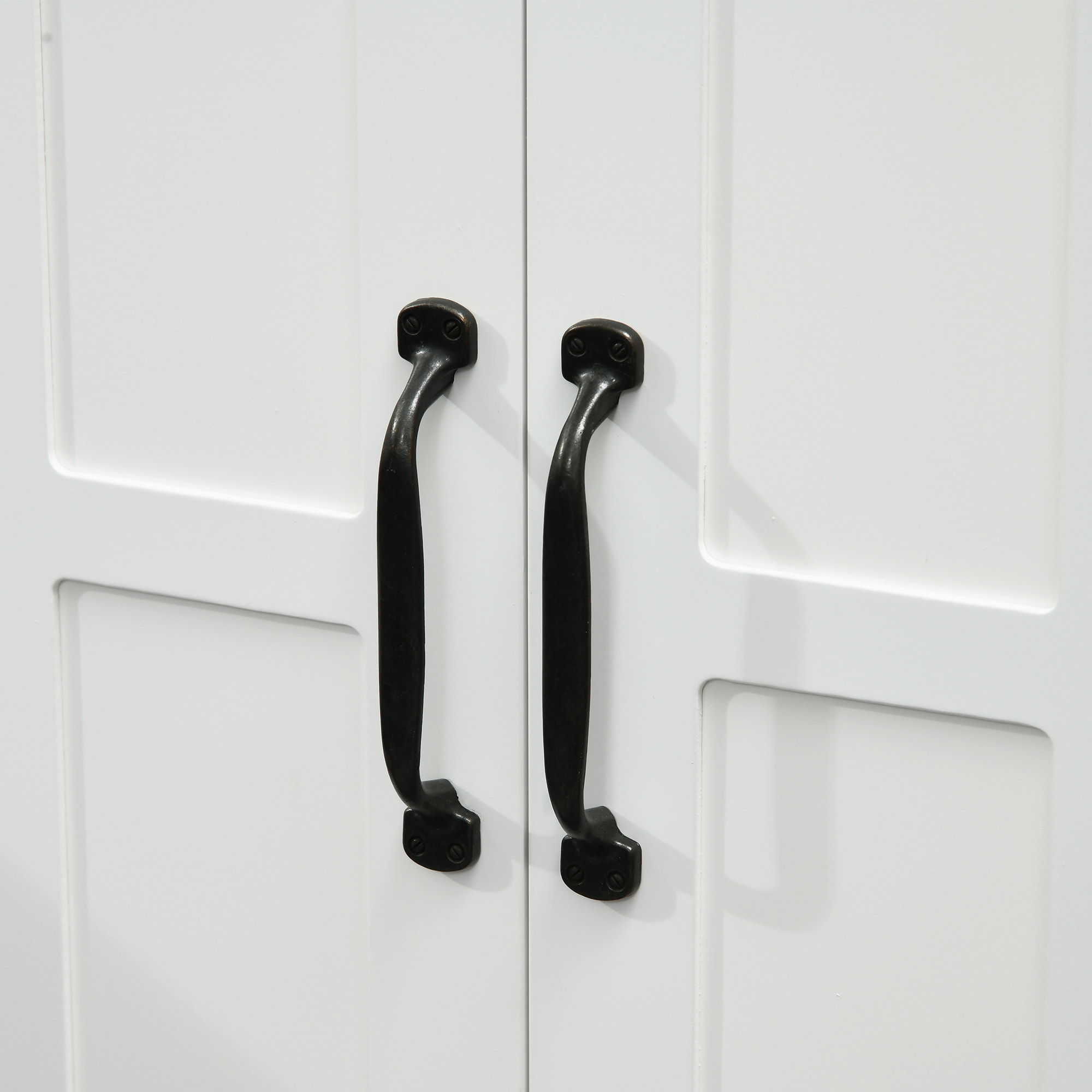 Meuble salle de bain - meuble sous-vasque - 2 portes avec étagère - 60x30x60cm - blanc