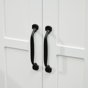 Meuble salle de bain - meuble sous-vasque - 2 portes avec étagère - 60x30x60cm - blanc