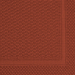 Tapis de bain pur coton 1700 g/m² uni orange Antica sienne