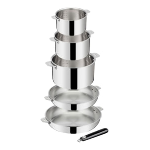 Batterie de cuisine LAGOSTINA Esperta triply 5 pièces + poignée