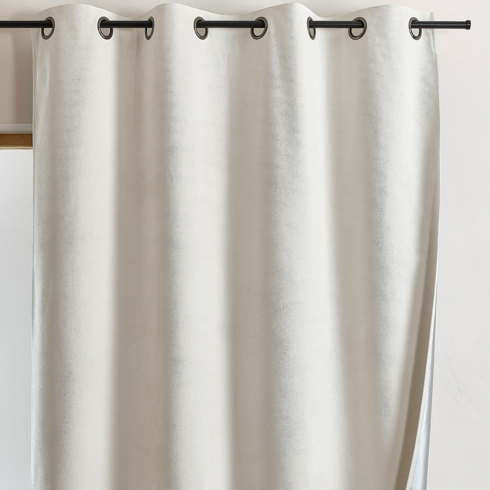 Rideau thermique occultant à œillets et réflecteur de chaleur - Blanc