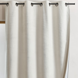 Rideau thermique occultant à œillets et réflecteur de chaleur - Blanc