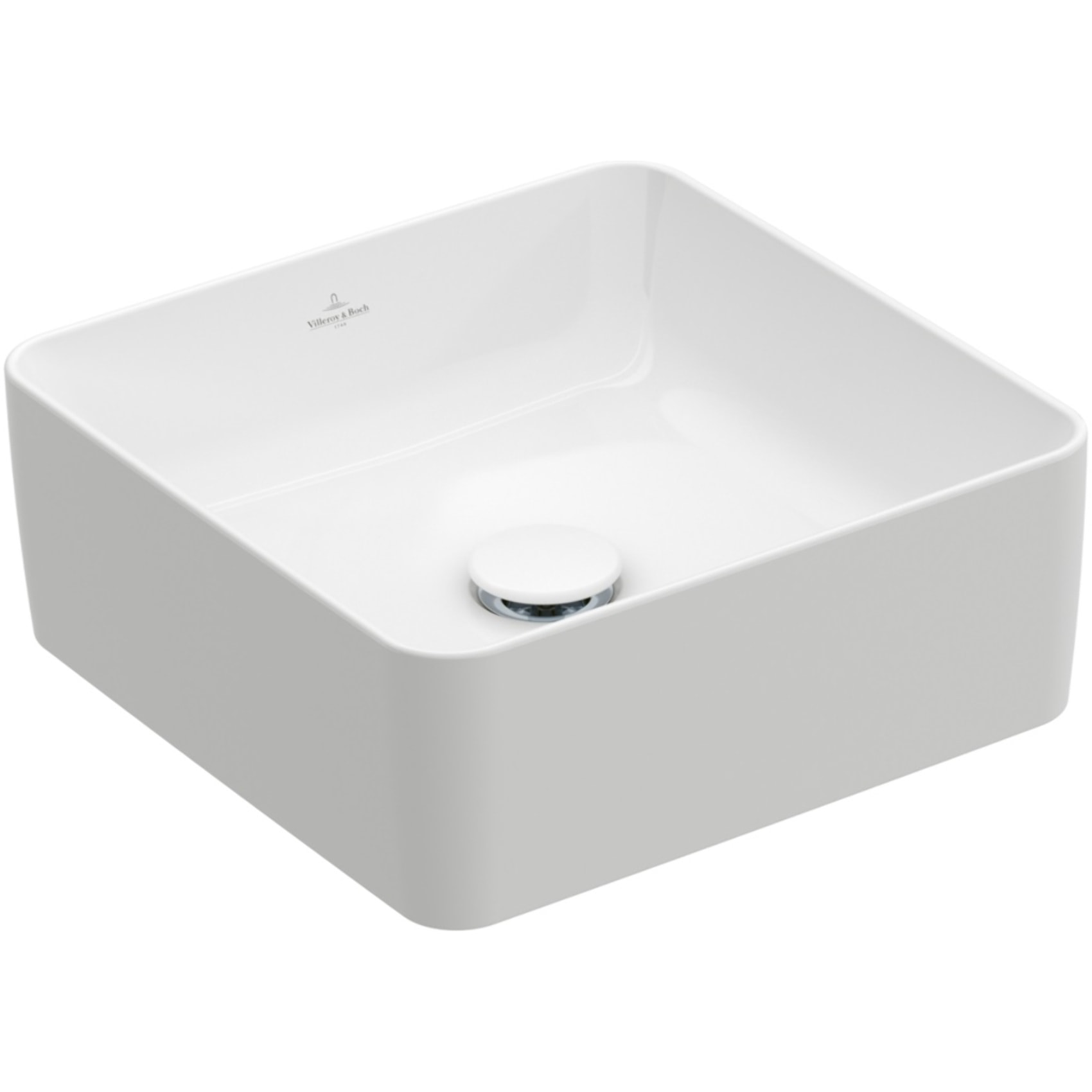 Vasque a poser carree Collaro Stone White CeramicPlus