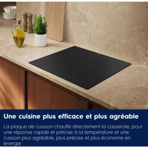Plaque induction ELECTROLUX LIB60320CL Matt - Finition Noir Mat 3 foyers