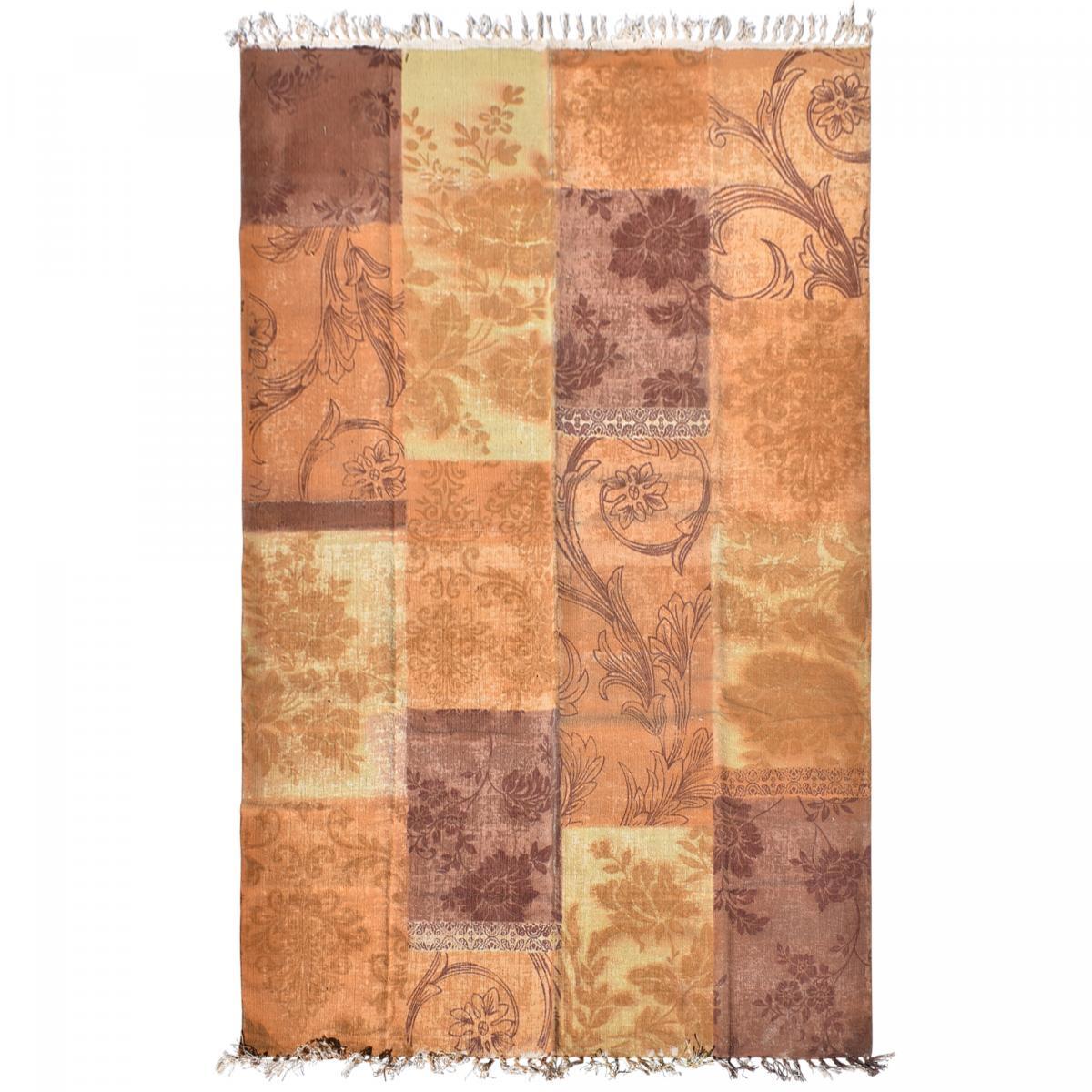 Tapis artisanal Kilim sans velours ROHO motif ethnique