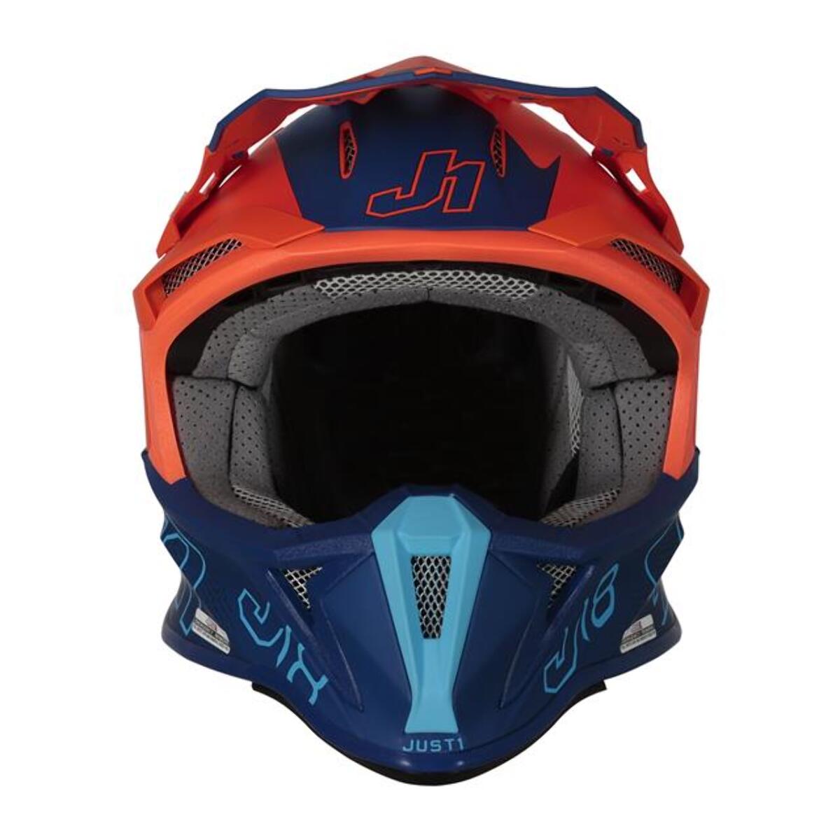 CASCO OFFROAD J18 VERTIGO BLUE WHITE FLUO ORANGEJUST1
