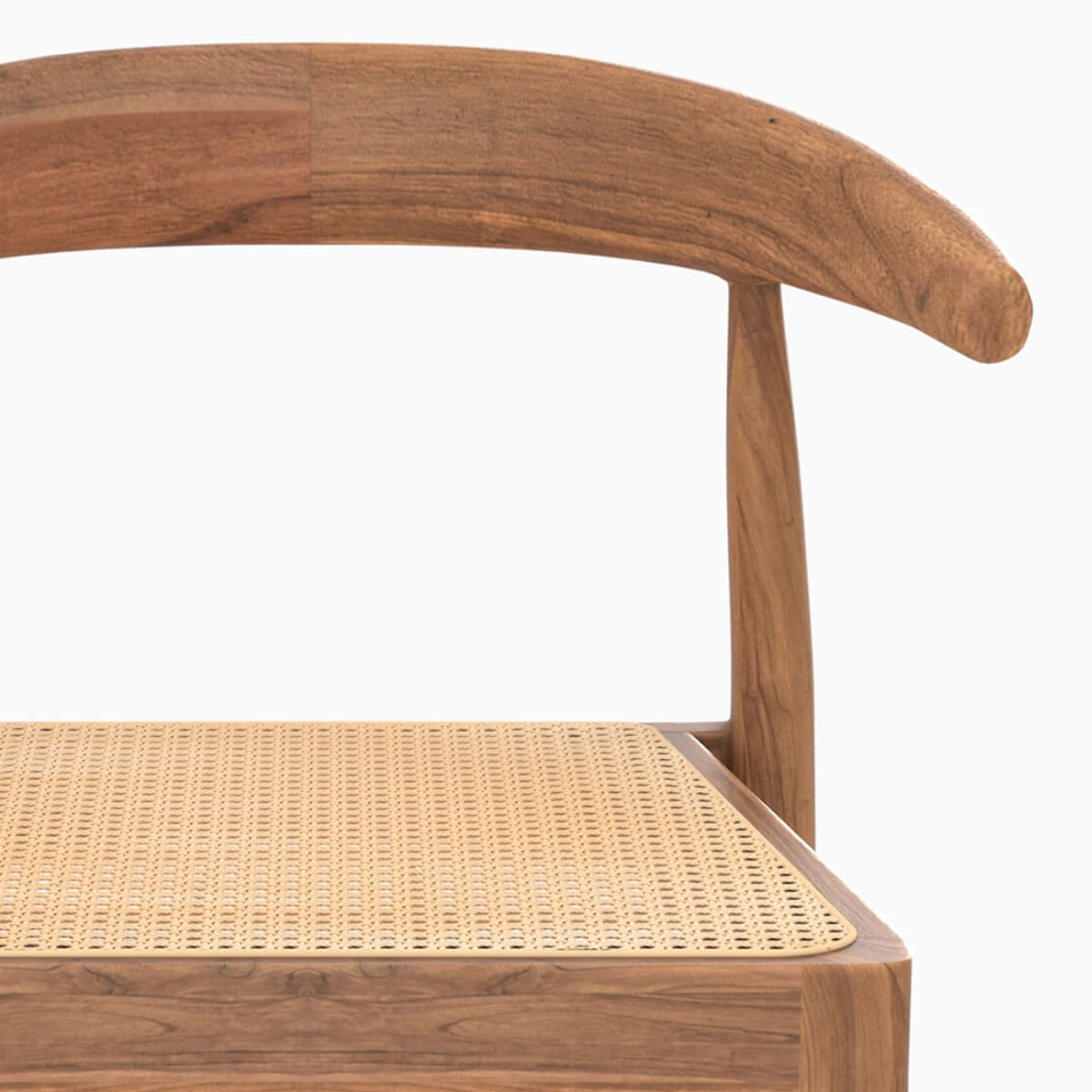 Lot de 2 chaises en bois de teck et cannage en rotin - Alia