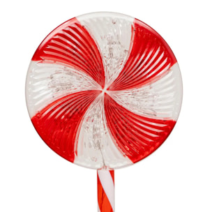 Décoration extérieure sucre d'orge lumineux 20 LED H.70cm