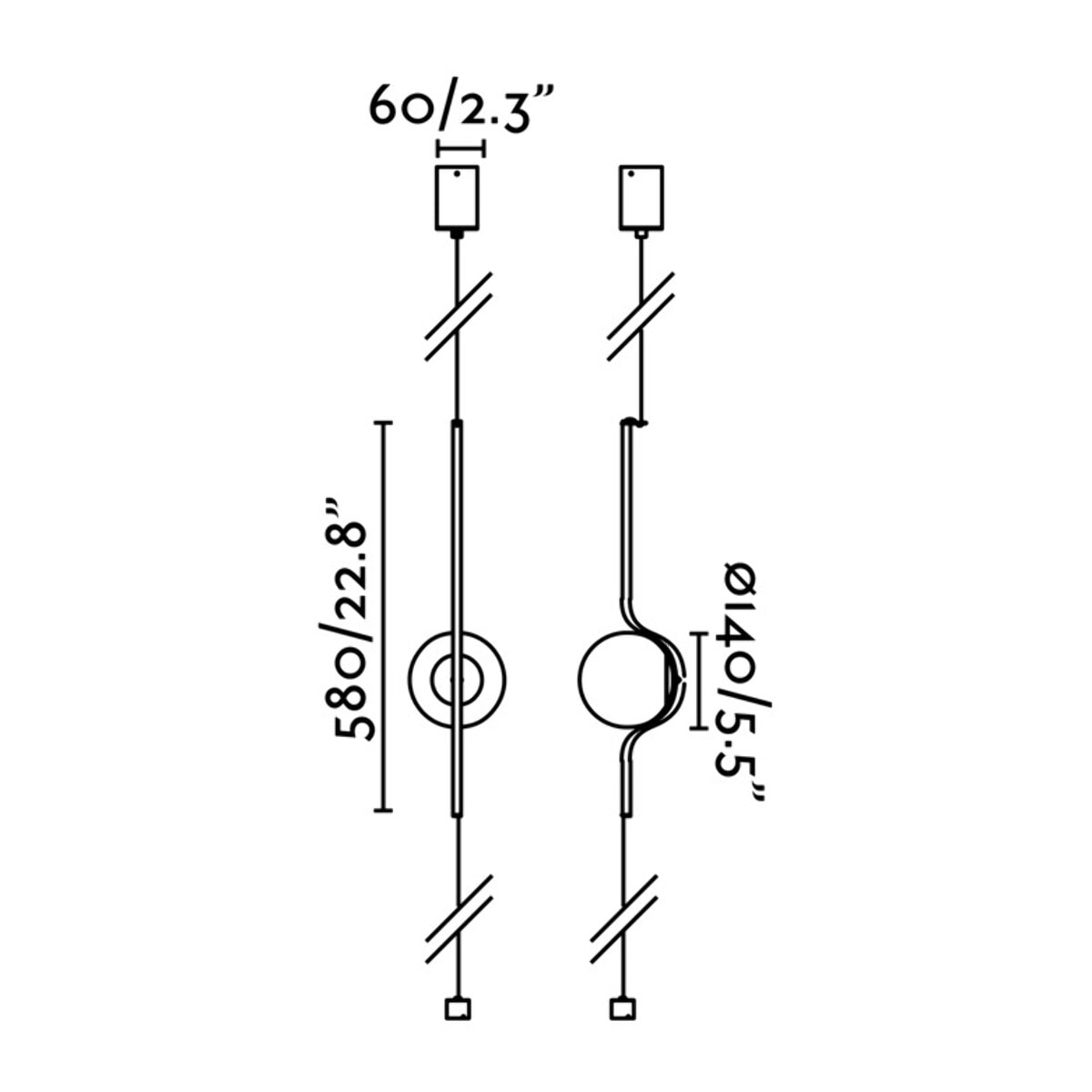 LE VITA Lampe suspension/lampadaire or