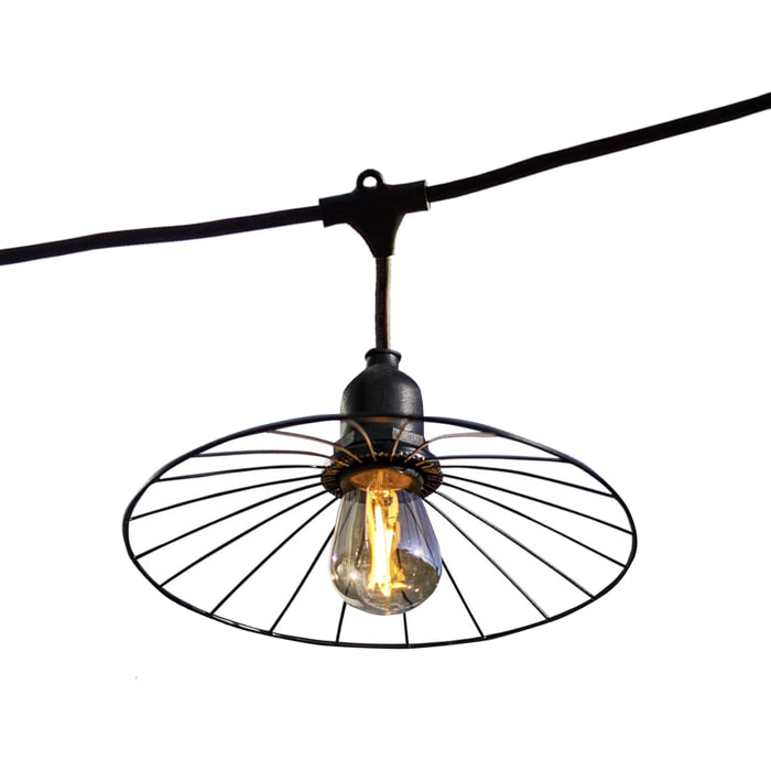 Guirlande fil métal CHIC CAGE 10xE27 6M