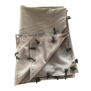Toile pour pergola murale 3 × 2,5m NICE taupe