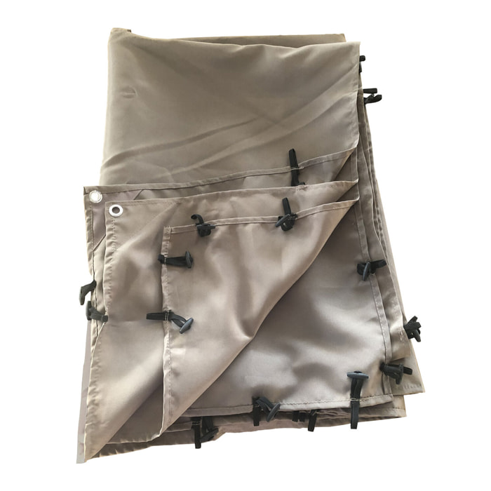 Toile pour pergola murale 3 × 2,5m NICE taupe
