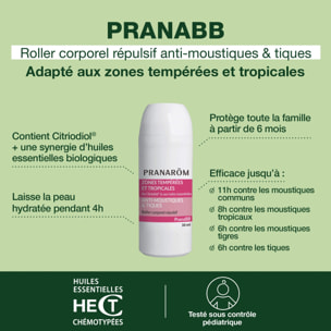 Pranarom - Roller anti-moustiques & tiques pour bébé - 30 ml