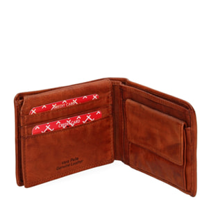 Portafoglio da uomo in vera pelle - Modello False - Casual - 12.0 x 9.0 x 2.0 cm