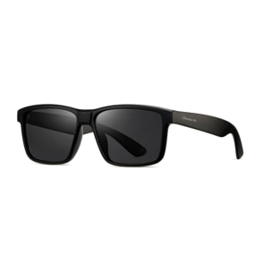 Gafas PALOALTO modelo SURF en color Montura negra mate con lentes polarizadas ahumadas.