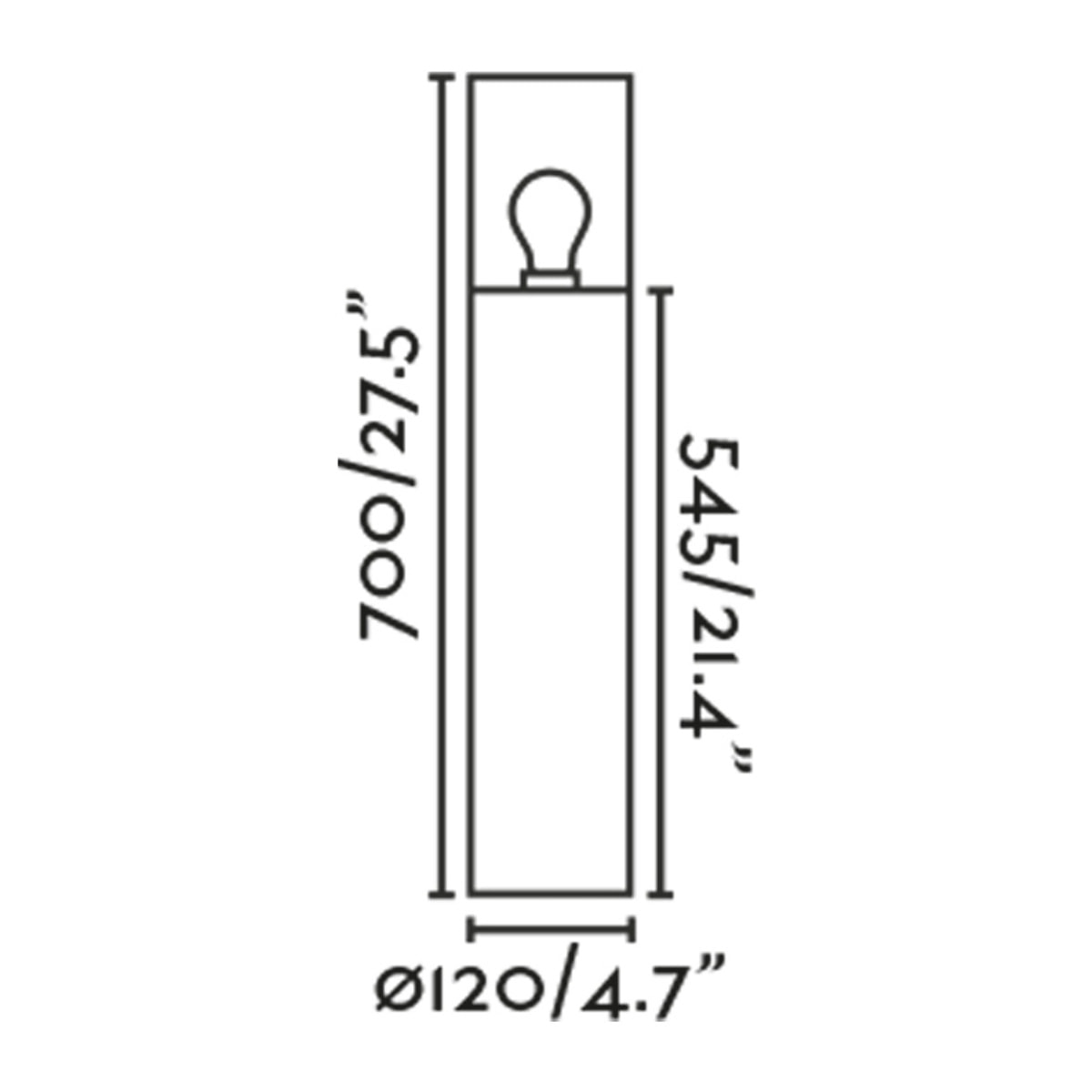 KILA Lámpara baliza gris oscuro H700 ámbar