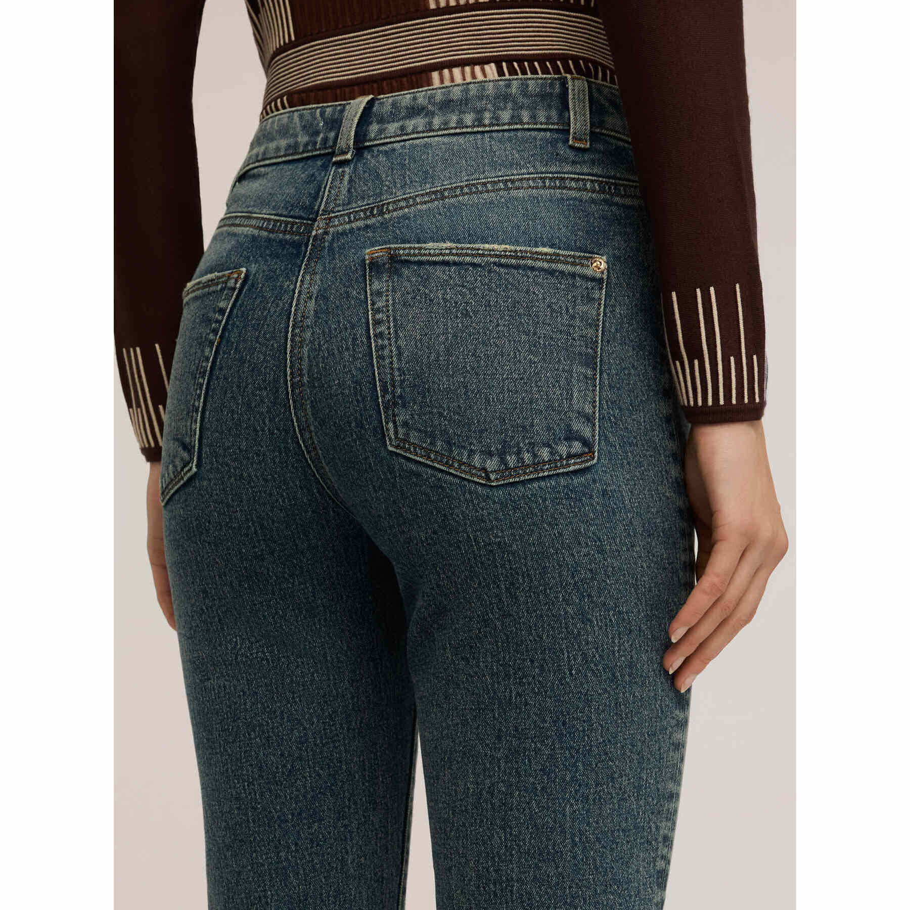 Motivi - Jeans mum fit a vita alta - Azzurro