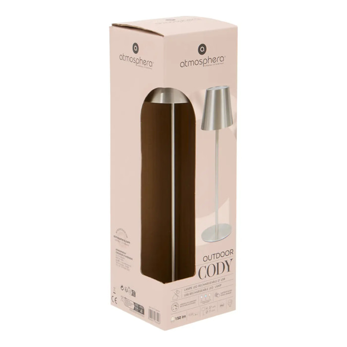 Lampe d'extérieur Cody H37cm argent