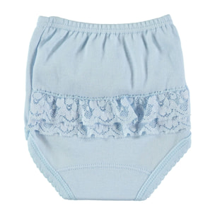 Braguita Bebe Volante Puntilla Celeste Talla 9