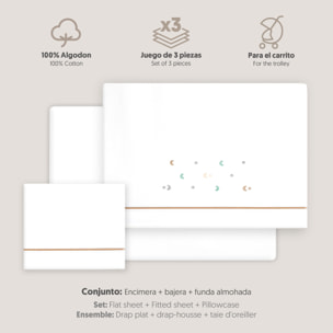 Triptico Coche Estrella Luna Multicolor Bco/Beig