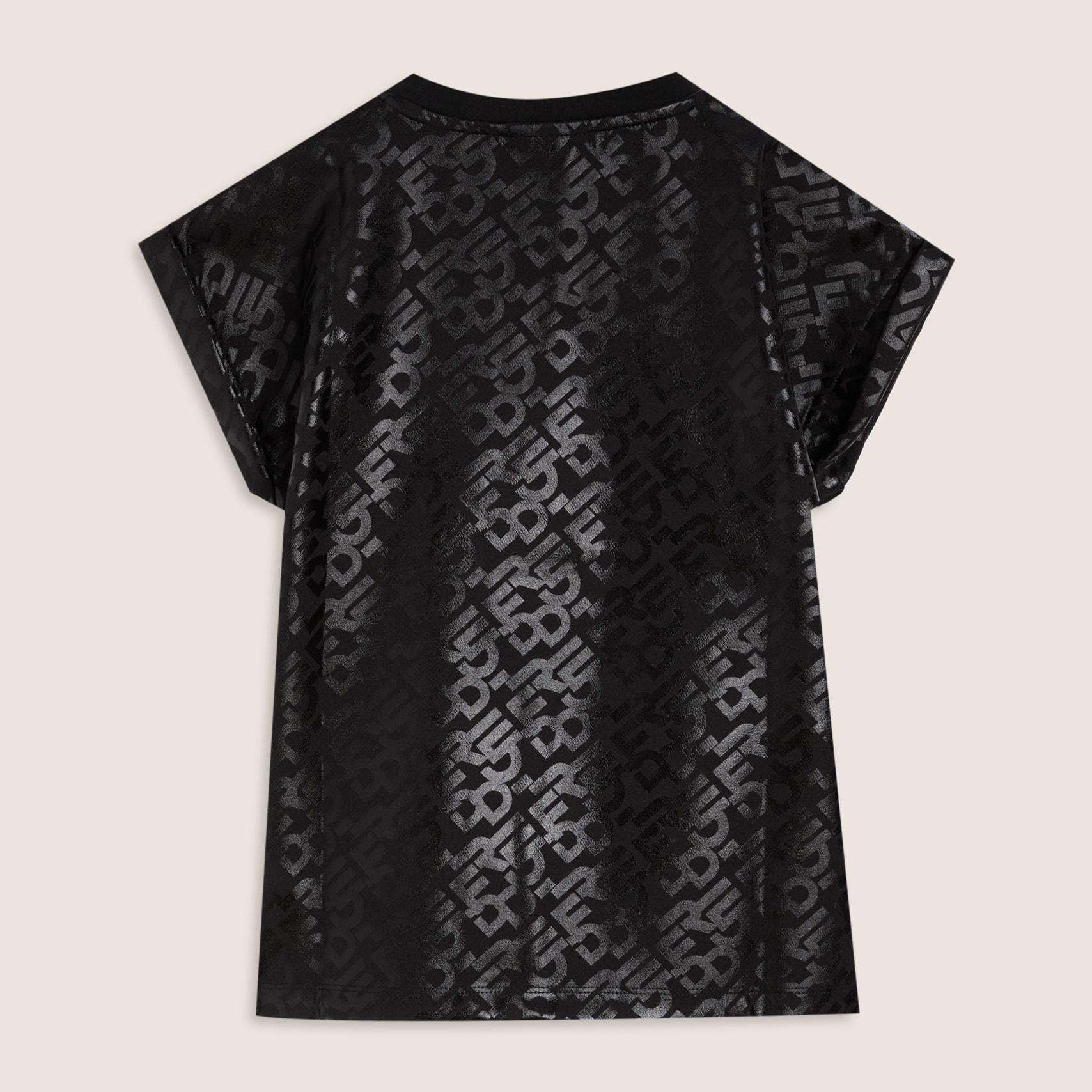 T-shirt bambina con stampa lucida e maniche raglan