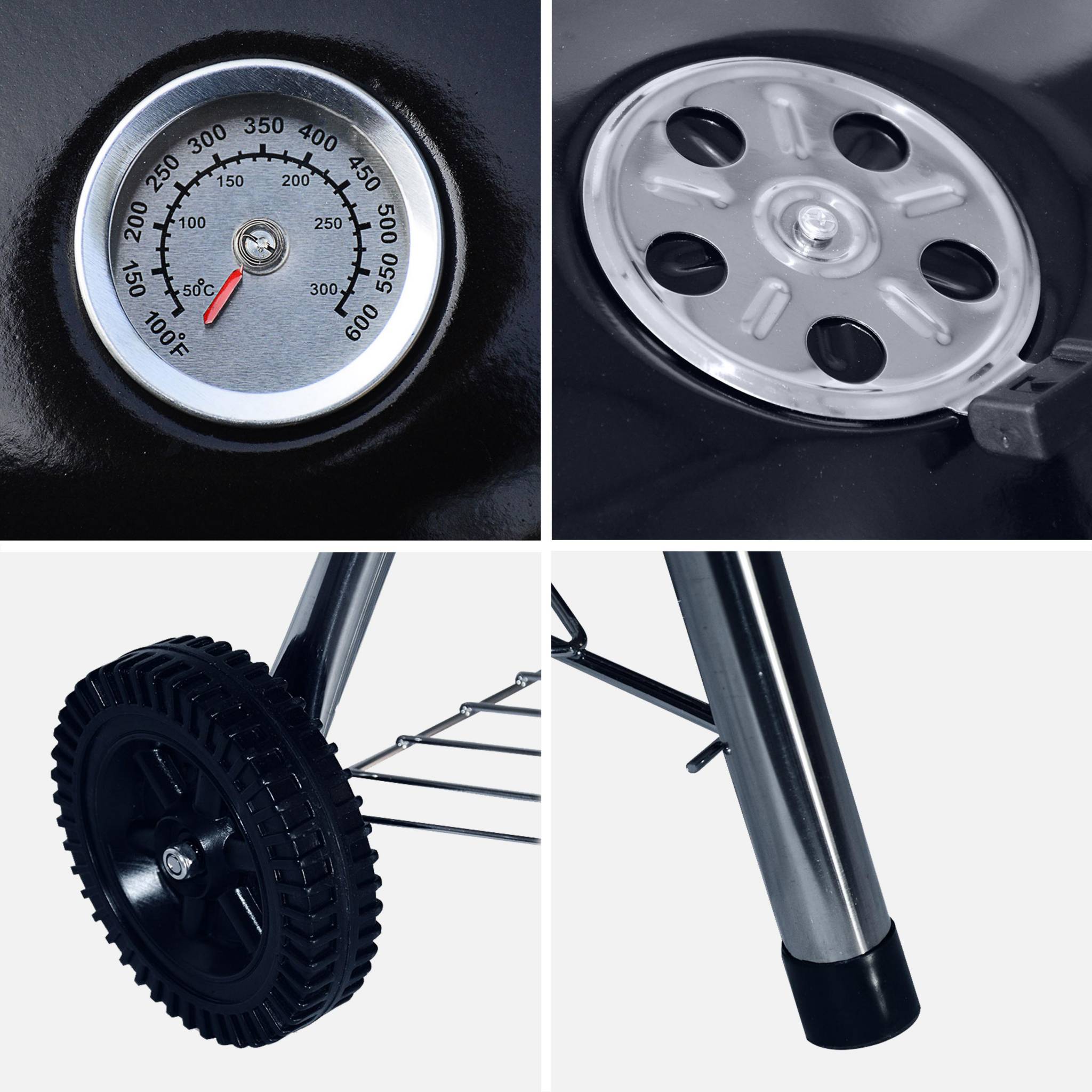 Barbecue charbon de bois Georges + mallette d'ustensiles 18 accessoires