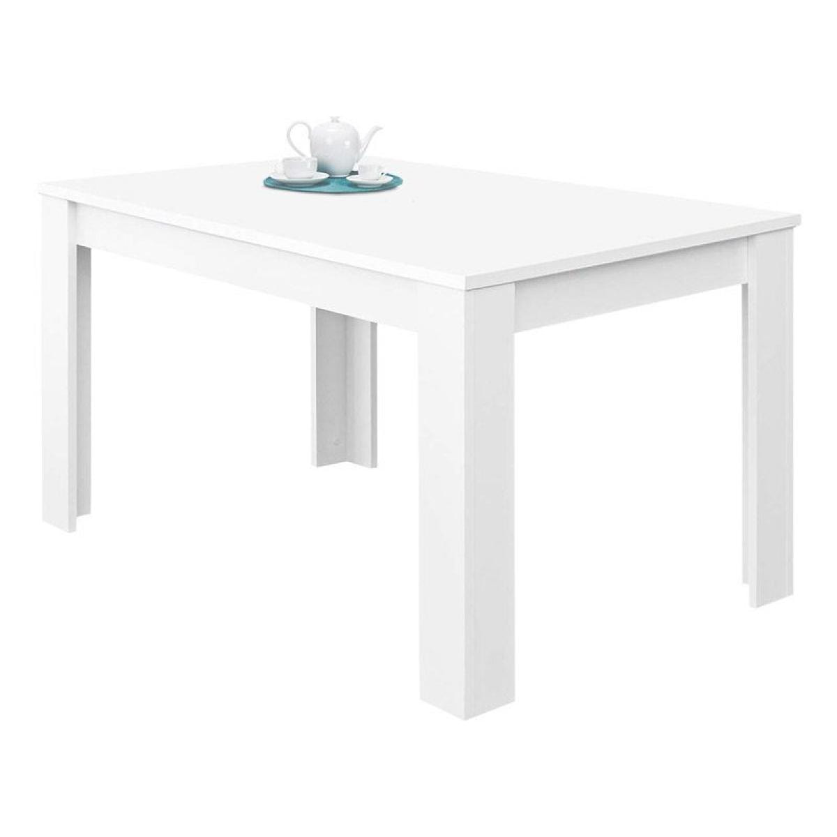 Mesa de comedor extensible Kendra 140 Blanco Artik (Blanco Mate)