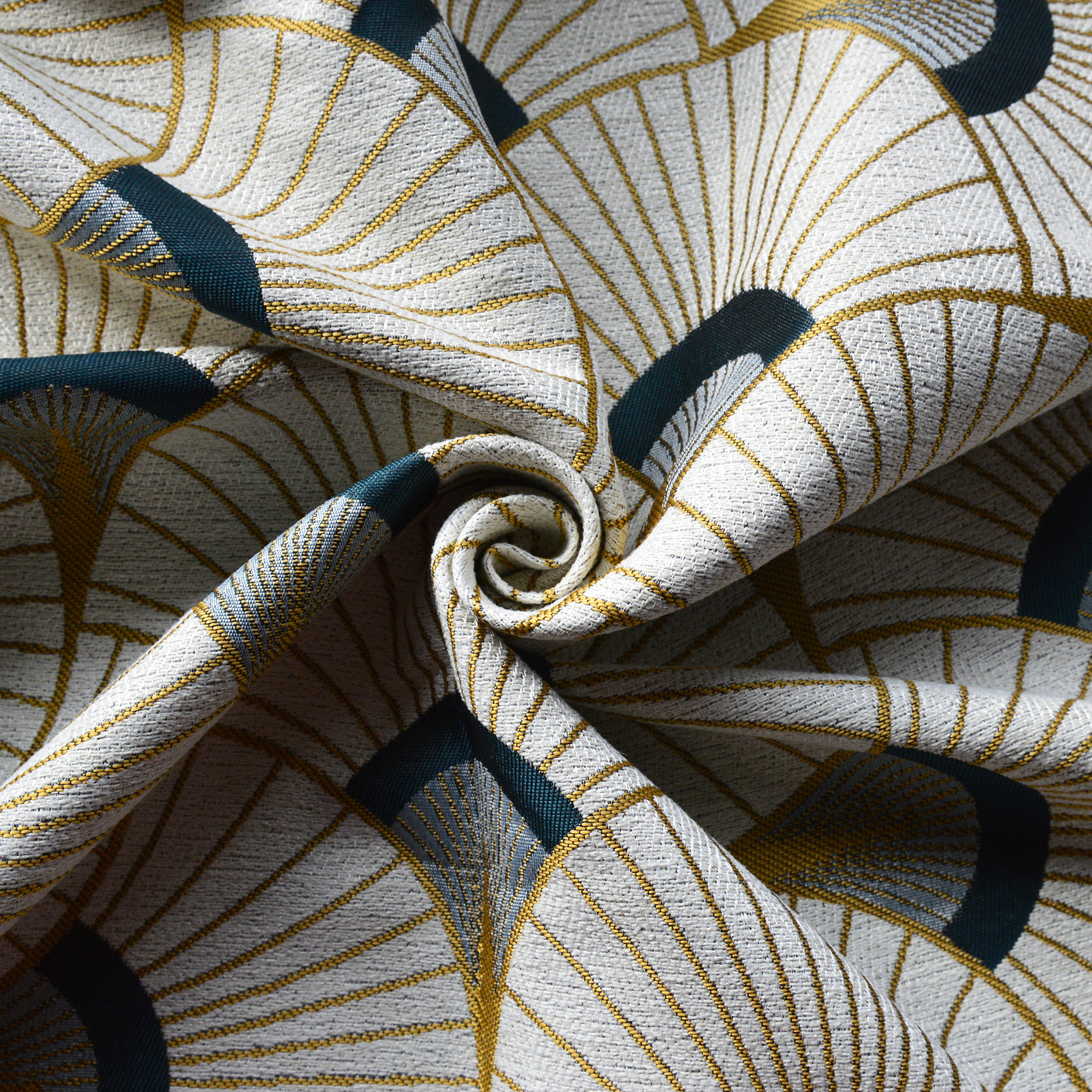 Tissus d'ameublement jacquard - Jaune Ocre