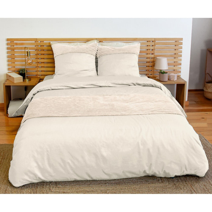 Parure housse de couette 3pcs 100% microfibre_arum 220x240 cm