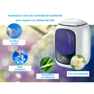 Humidificateur à ultrasons à vapeur chaude ou tiède pour 30 m²