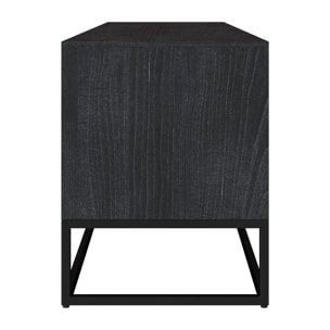 Meuble TV en bois d'acacia et pieds en métal 125 cm - Jakson