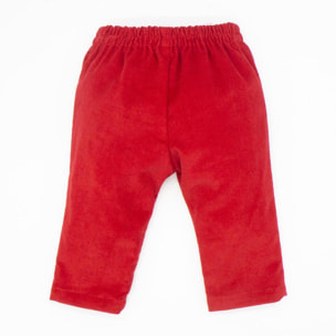 Pantalón de pana rojo