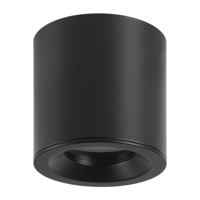 Forlight Fab - Foco de Techo de Superfície Tubular de 85mm de Diámetro para Bombilla GU10 en Color Negro