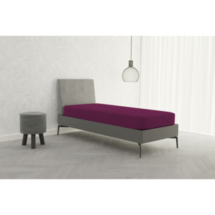 LENZUOLO SOTTO MAX COLOR MADE IN ITALY COTONE-FUCSIA SINGOLO