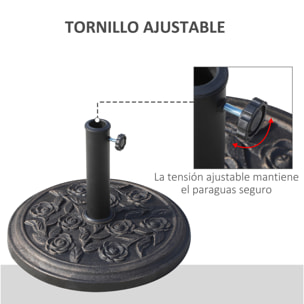 Base de Sombrilla de Resina 45.5 x 34 cm Bronce