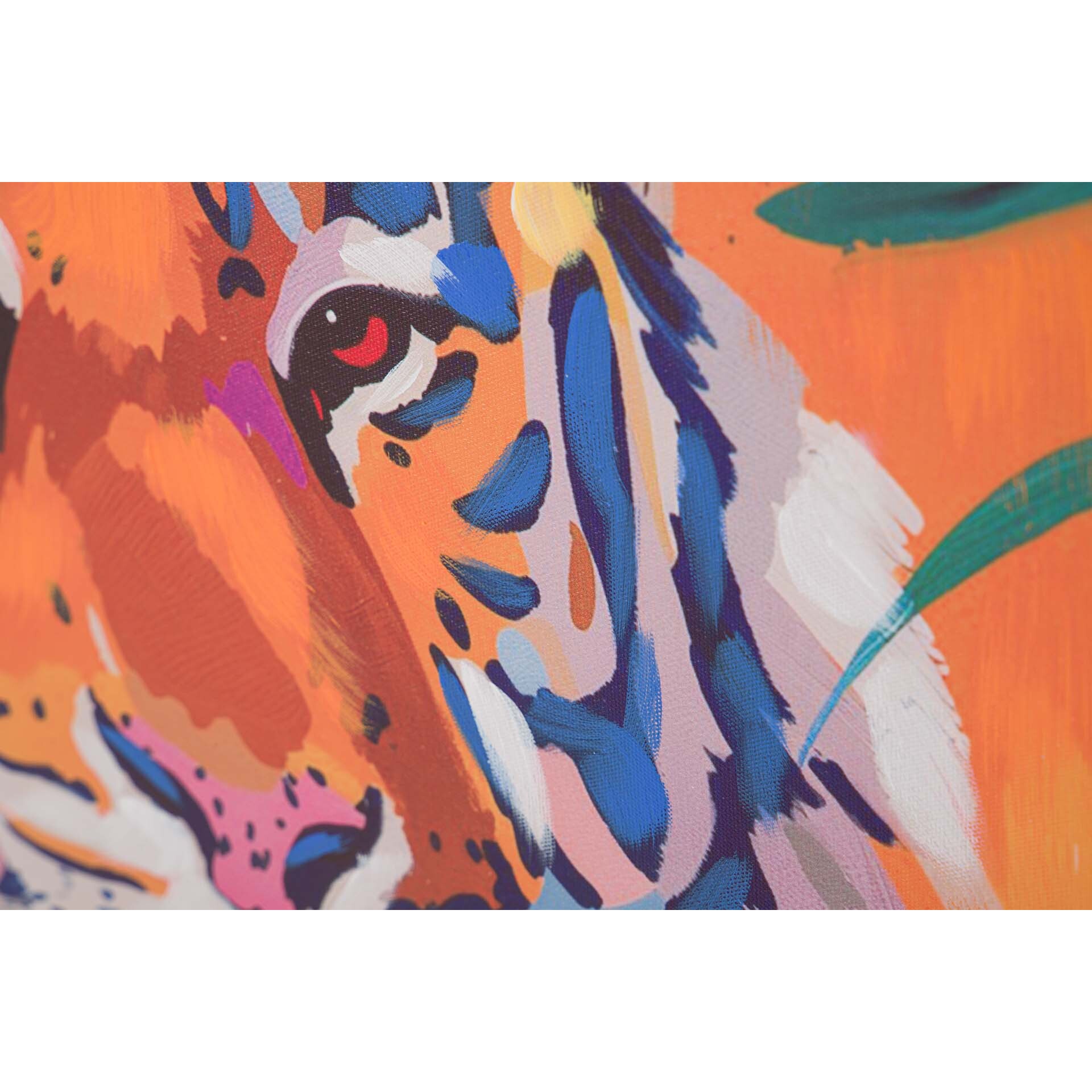 Set 2 Cuadros Tigres 80% Pintado A Mano 60x4x80 Cm