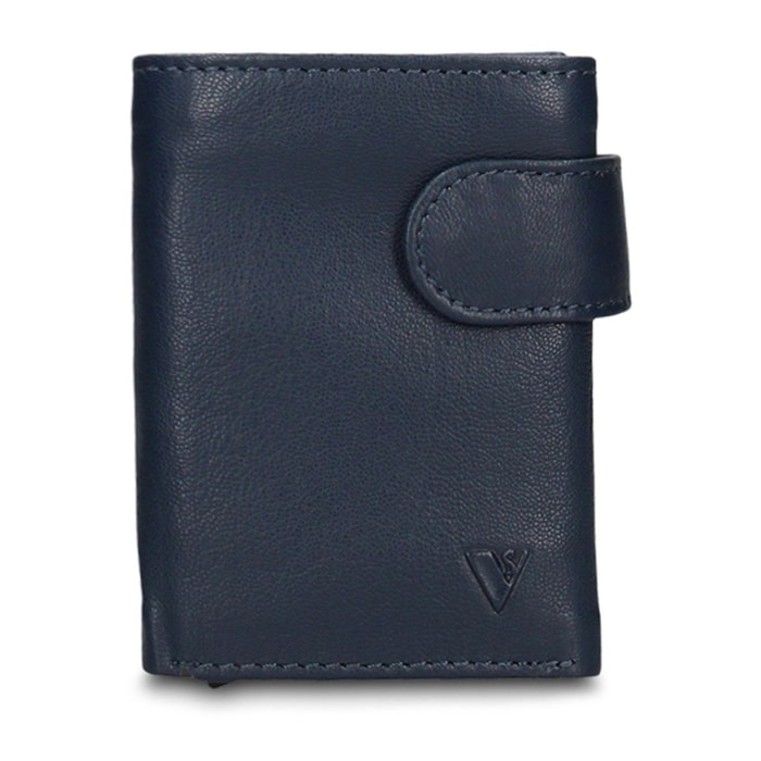 Portafoglio uomo in vera pelle - Modello Novara Elite - Casual - 7.5 x 10.0 x 2.0 cm