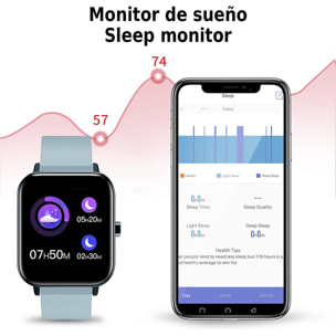 Smartwatch H10 con cardiofrequenzimetro, pressione sanguigna e monitor O2. 8 modalità sportive.