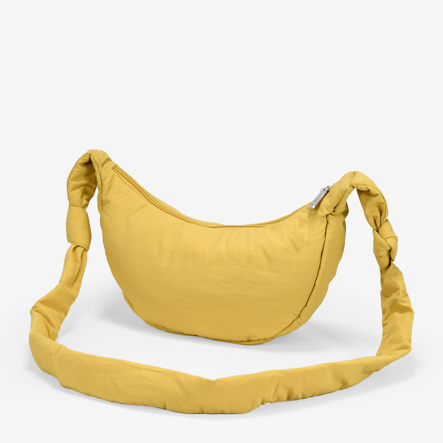 Bolso bandolera amarillo con bolsillos y cremallera