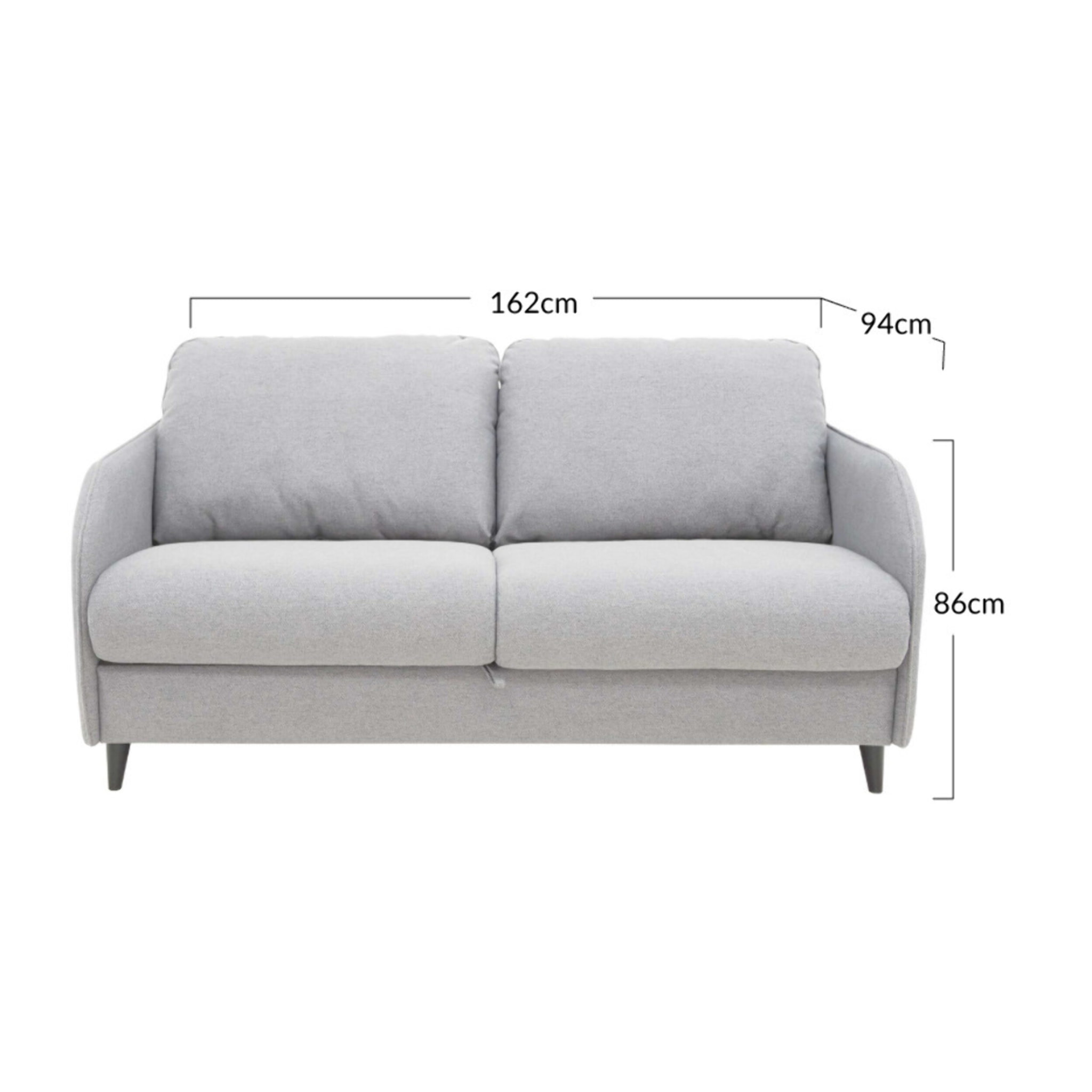 Cosmos - canapé lit 3 places convertible express couchage quotidien 140 cm matelas 11 cm en tissu - Beige