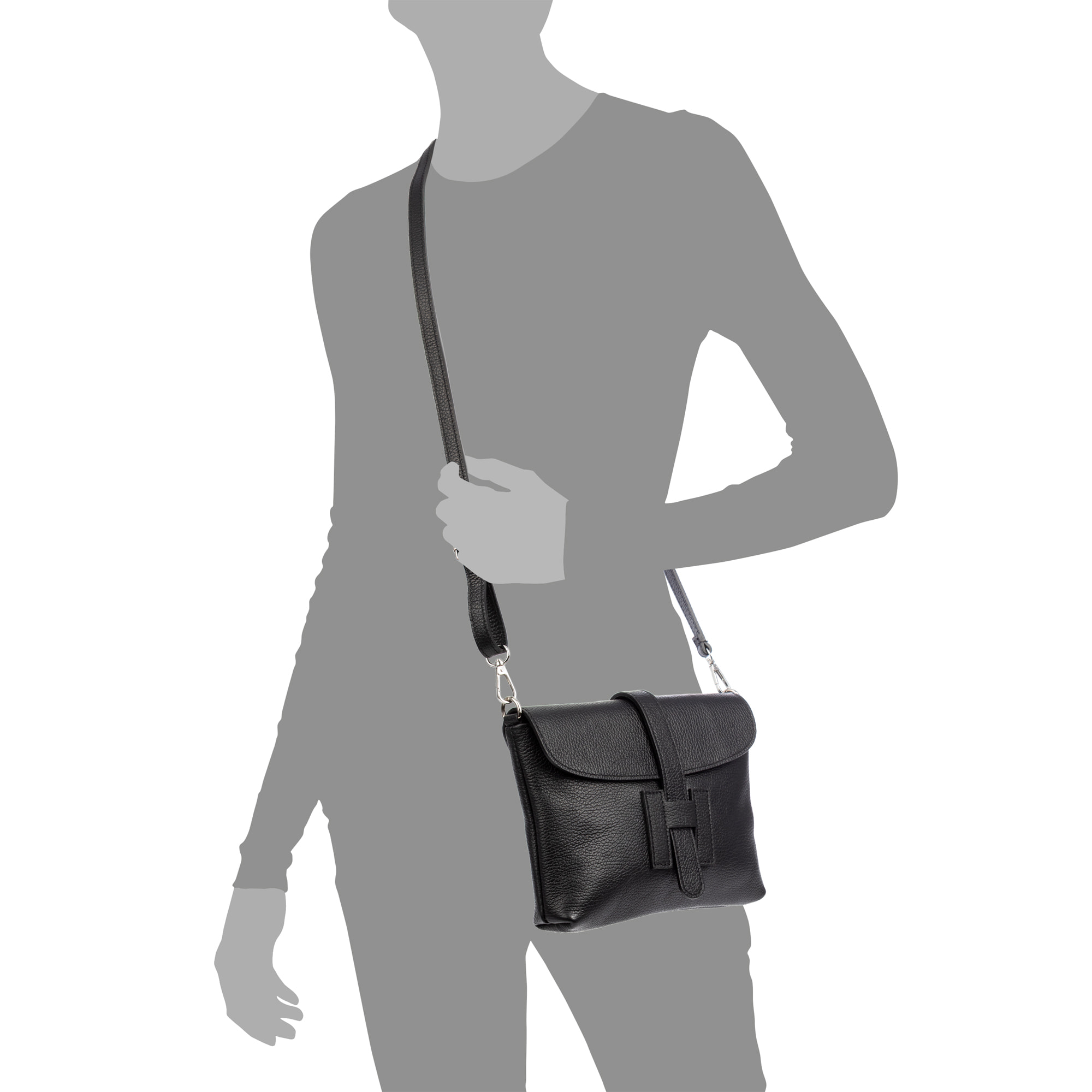 Battuda Bolso bandolera Mujer. Piel auténtica Dollaro.