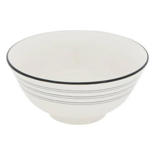 Assiette creuse Lunova noir et blanc D15,8xp7,1cm