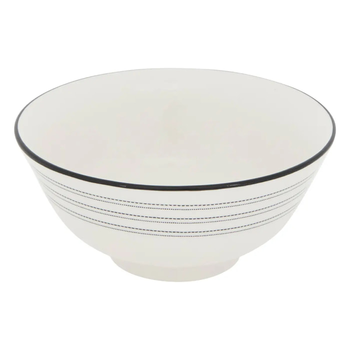 Assiette creuse Lunova noir et blanc D15,8xp7,1cm
