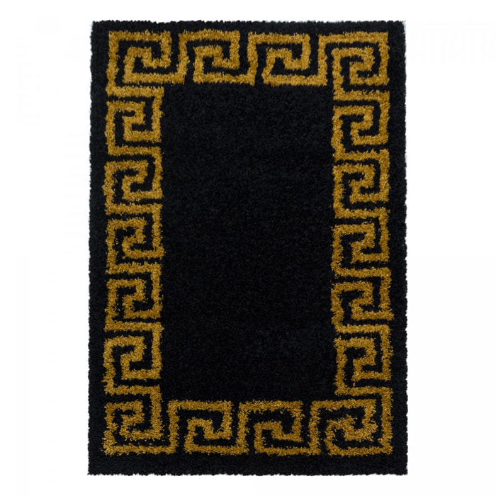 Tapis poils longs shaggy tissé motif simple BOLA