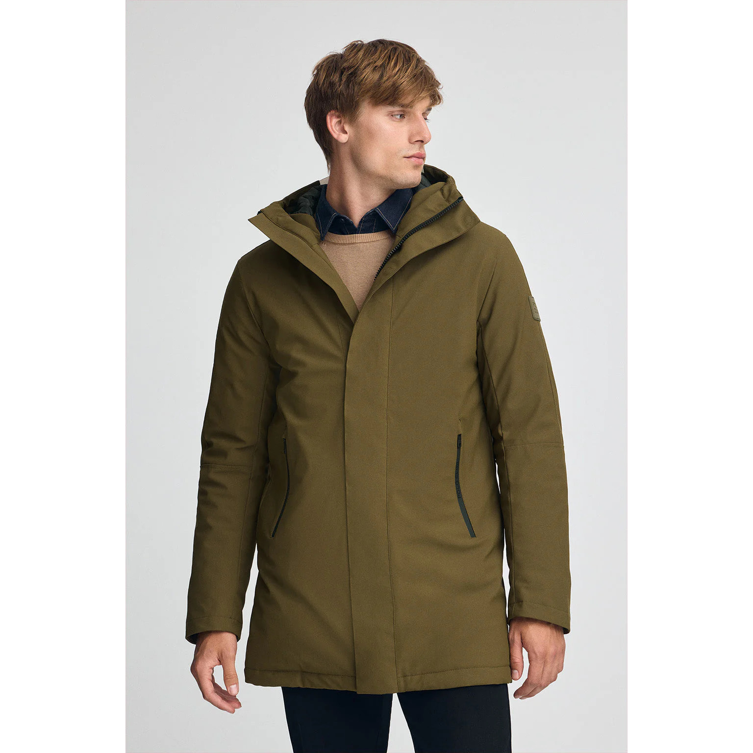 Chaqueta Voguel caqui oscuro con logo Polo Club