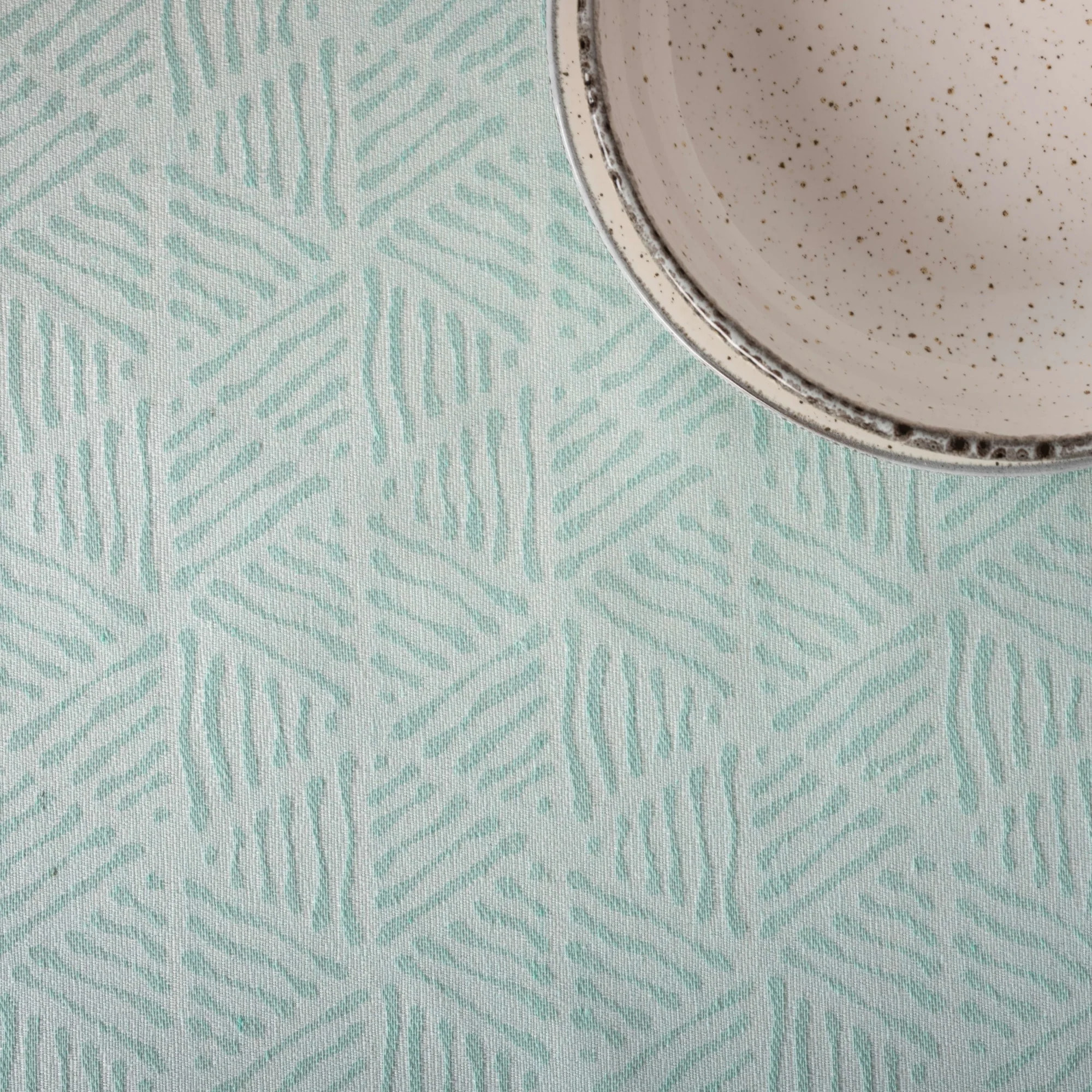 Nappe anti-taches jacquard Bacoli 31990C Turquoise