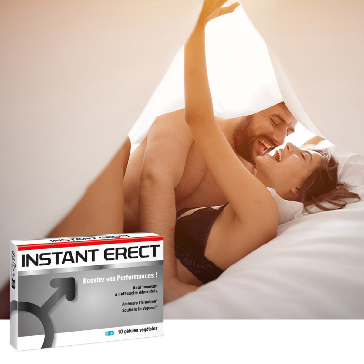 NUTRI EXPERT - Instant Erect - Améliore l'érection - Agit en 30 minutes ! Stimule le désir et soutient la vigueur - Actif innovant EnoSTIM - Résultats prouvés - Vegan - Lot de 2 produits