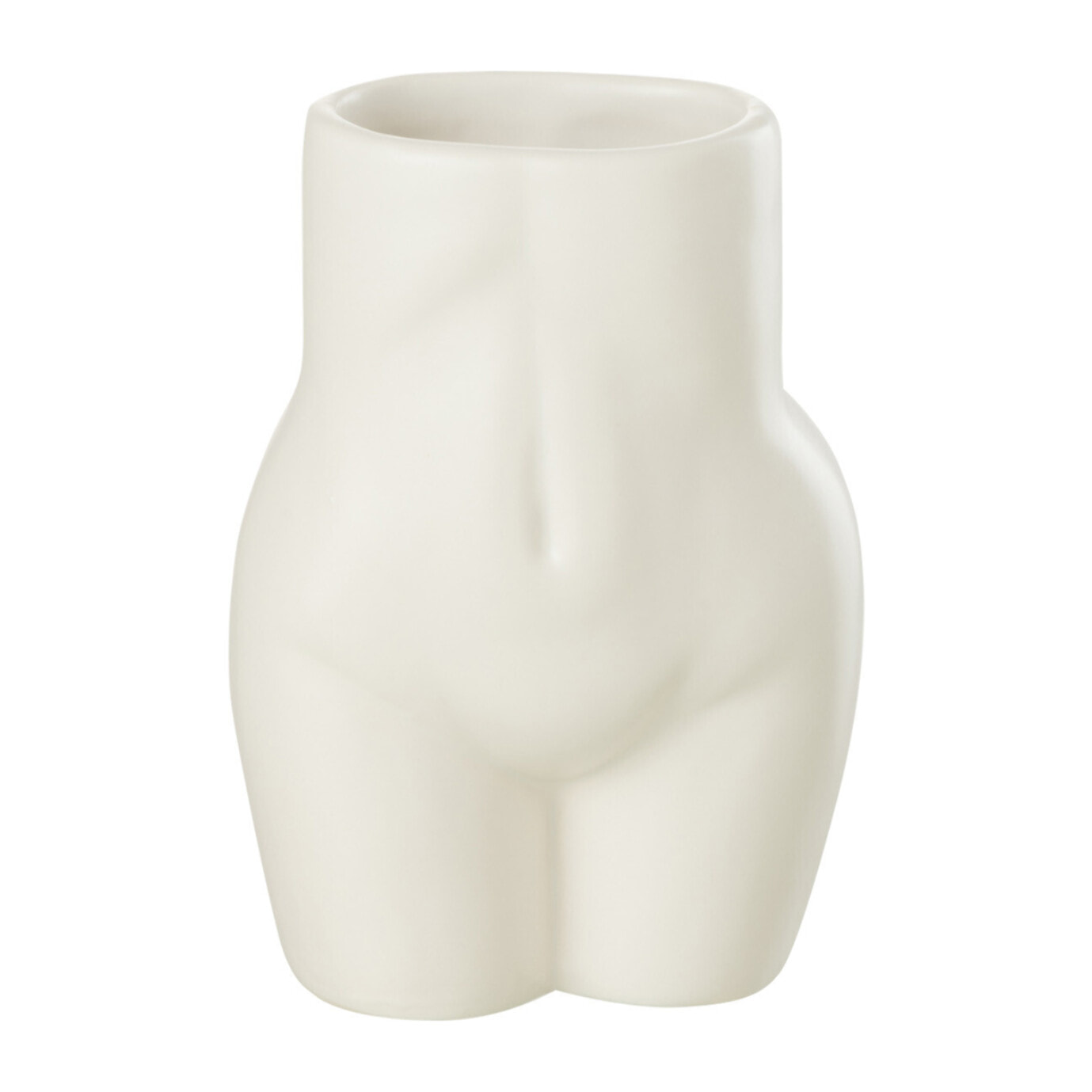 J-Line vase Corps Dolomie - poterie - blanc - 2 pcs - 16.5 cm de hauteur