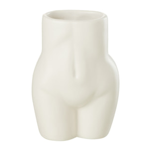 J-Line vase Corps Dolomie - poterie - blanc - 2 pcs - 16.5 cm de hauteur